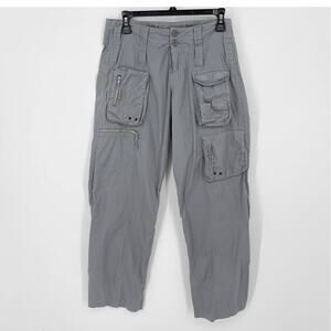 Pete & Greta by Johnny Was Cargo Marika Pants Stretch Y2K Gray Size 4 NEW